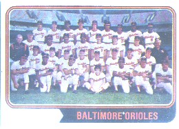 1974 Topps Baseball Cards      016      Baltimore Orioles TC